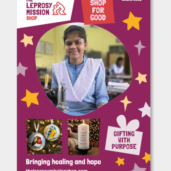 The Leprosy Mission Shop Autumn Winter 2026 catalogue cover