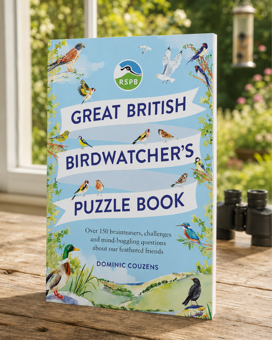RSPB Great British Birdwatcher's Puzzle Book, front cover