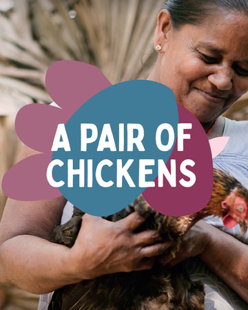 Two Free Range Chickens Gifts for Life charitable gift