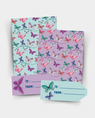 Butterfly Gift Wrap Duo Pack