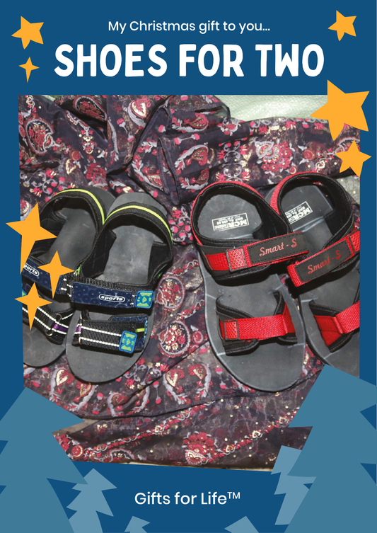 Shoes for Two Christmas Card Gifts for Life charitable gift